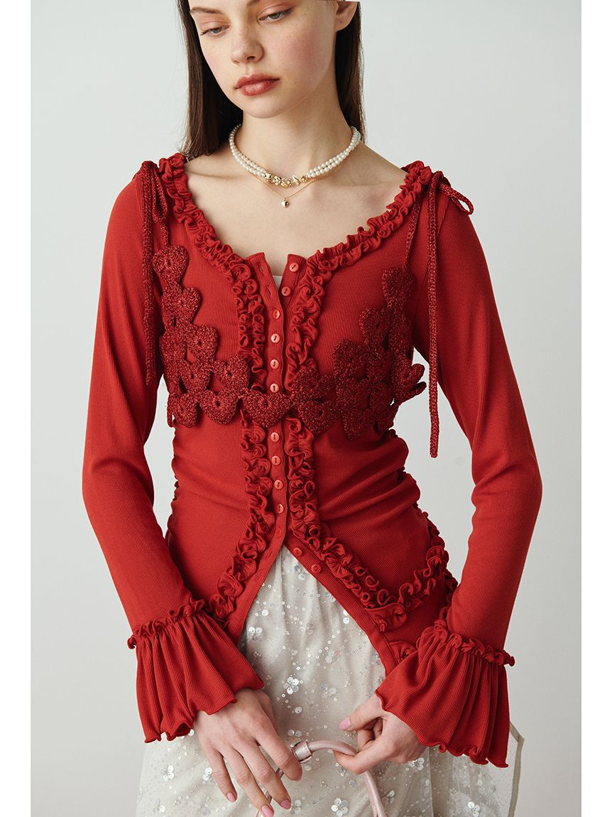 FURFUR「かぎ針ハートモチーフビスチェ」|ベスト・ジレ|