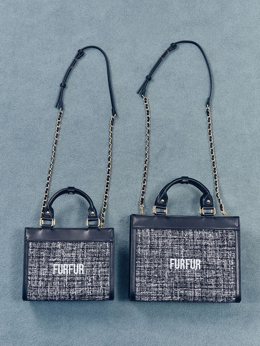FURFUR「(Lsize) ツイードロゴトートバッグ【WEB・一部店舗限定】」|トートバッグ|