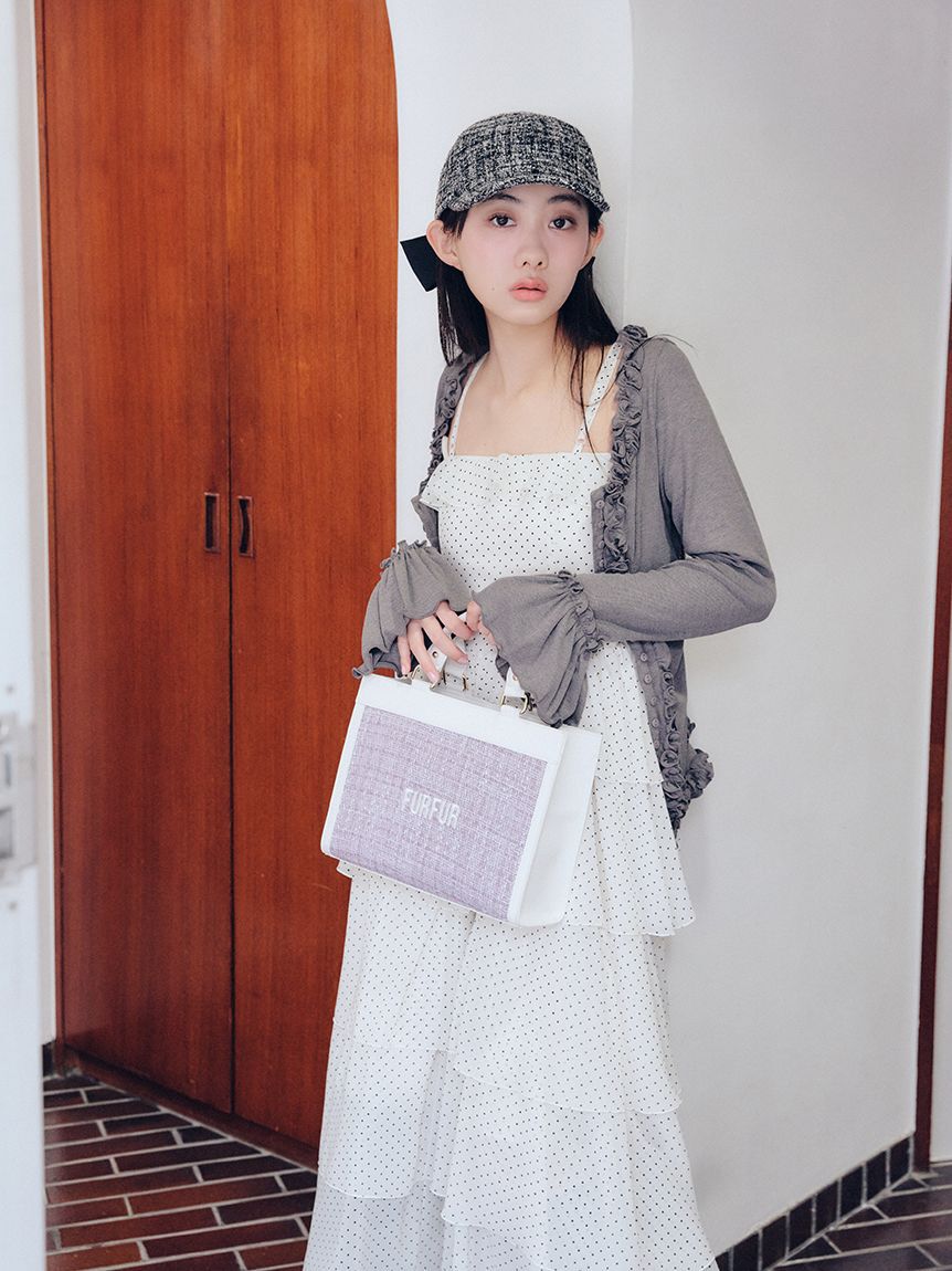 FURFUR「(Lsize) ツイードロゴトートバッグ【WEB・一部店舗限定】」|トートバッグ|