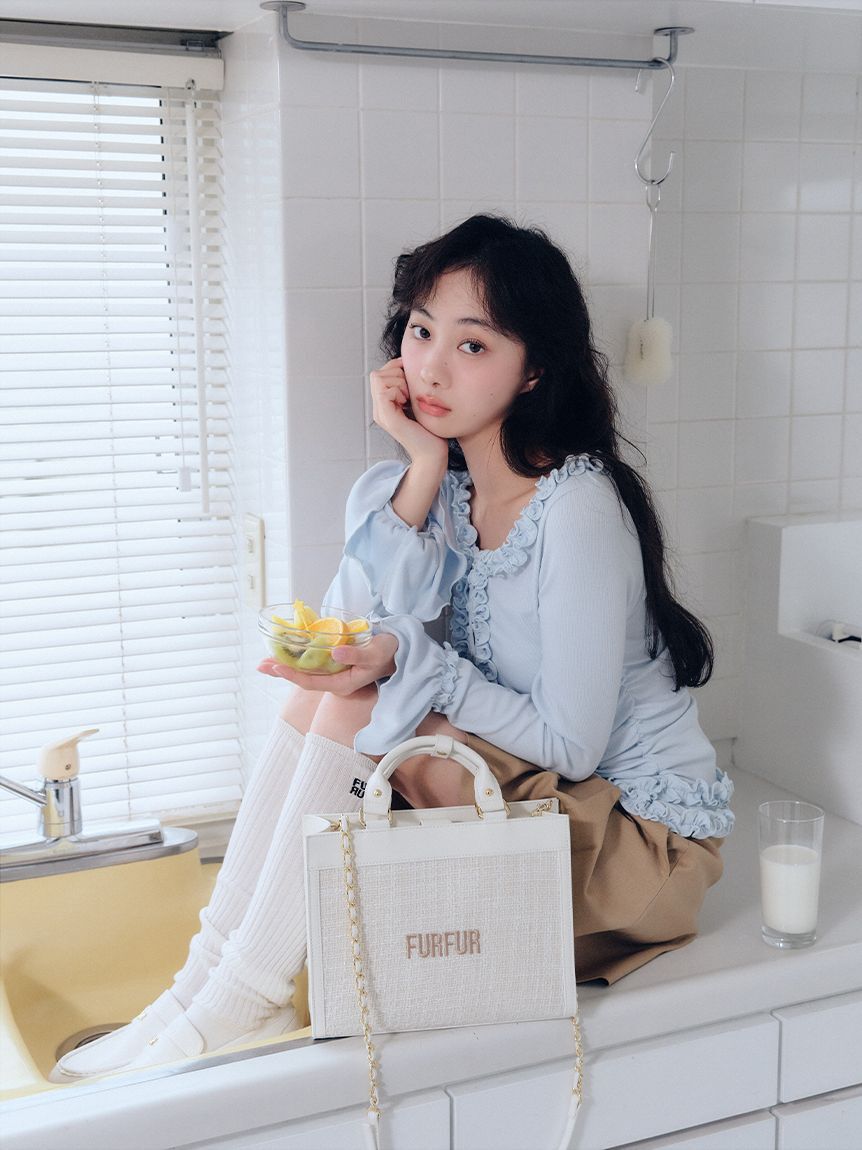 FURFUR「(Lsize) ツイードロゴトートバッグ【WEB・一部店舗限定】」|トートバッグ|