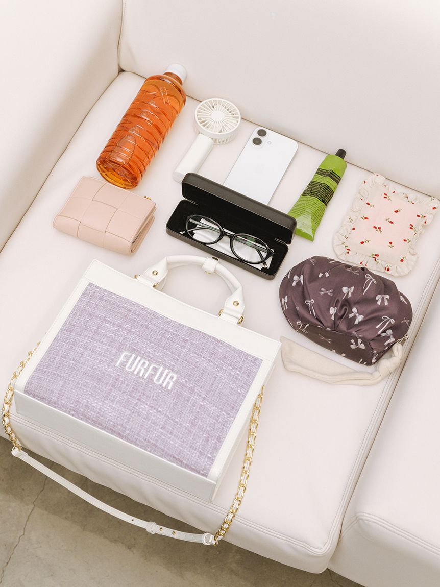 FURFUR「(Lsize) ツイードロゴトートバッグ【WEB・一部店舗限定】」|トートバッグ|