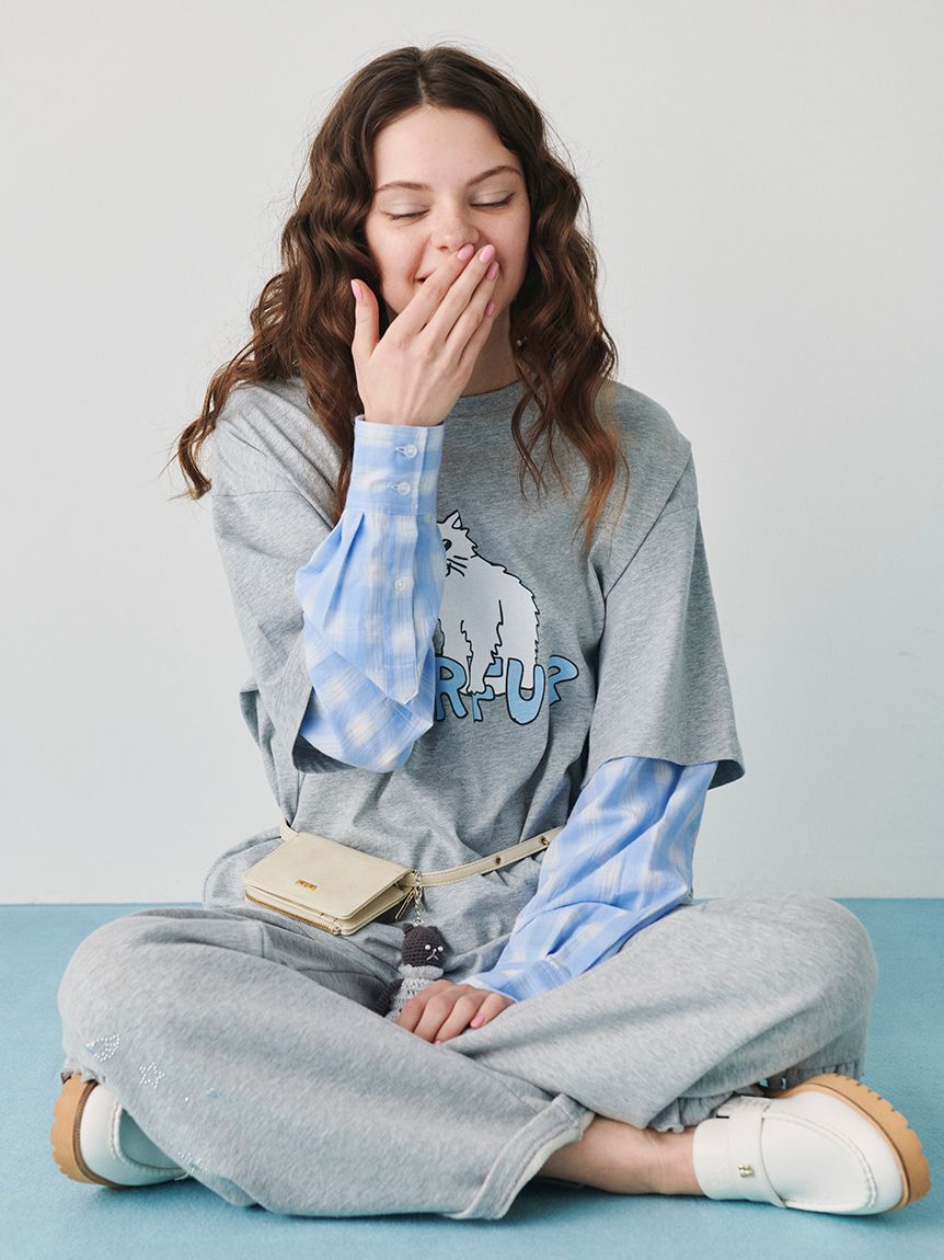 FURFUR「フェイクレイヤードキャットTシャツ」|Tシャツ・カットソー|