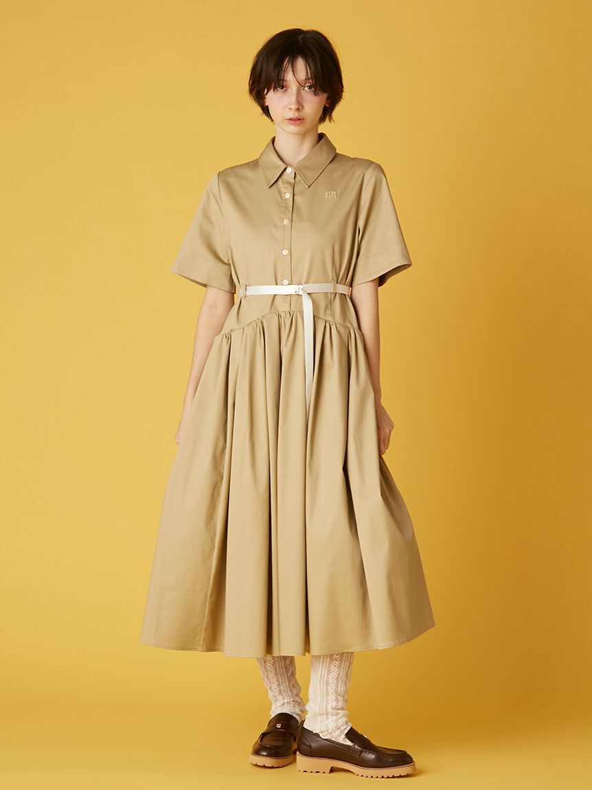 FURFUR「【限定サイズ】ベルト付きコードレーンシャツワンピース」|ワンピース|