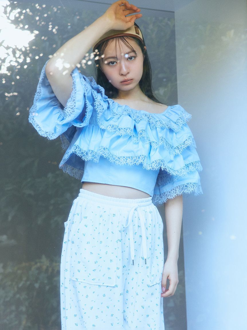 FURFUR「【限定カラー】ミニフラワープリントスウェットパンツ」|チノ|