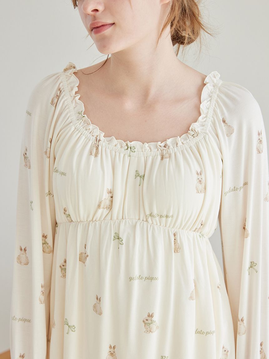 gelato pique「ラビット柄カップインプルオーバー」|ルームウェア|