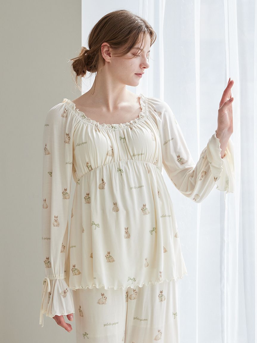 gelato pique「ラビット柄カップインプルオーバー」|ルームウェア|