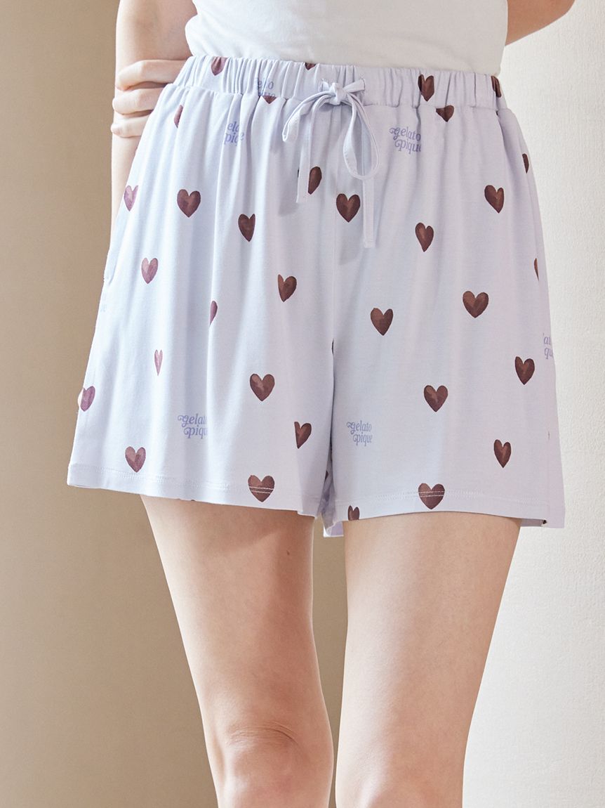 gelato pique「【接触冷感】ハート柄ショートパンツ」|ルームウェア|