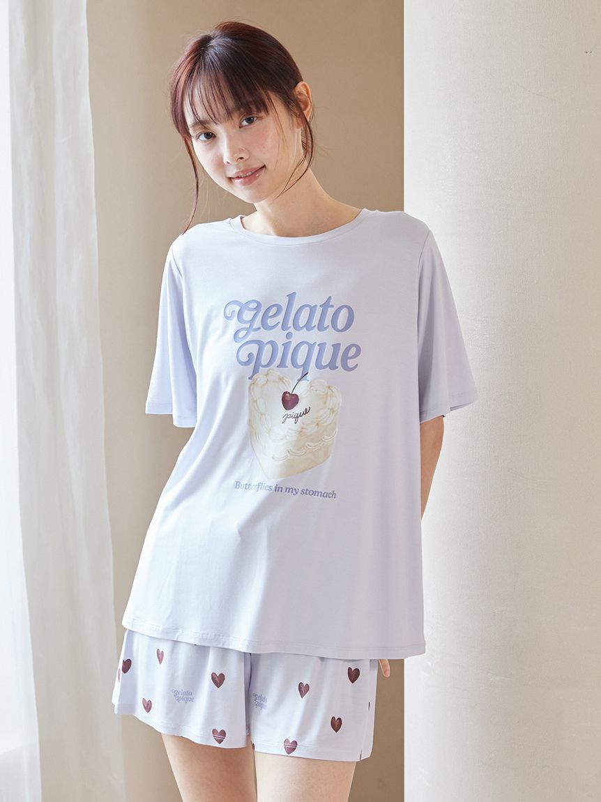 gelato pique「【接触冷感】ハート柄ショートパンツ」|ルームウェア|