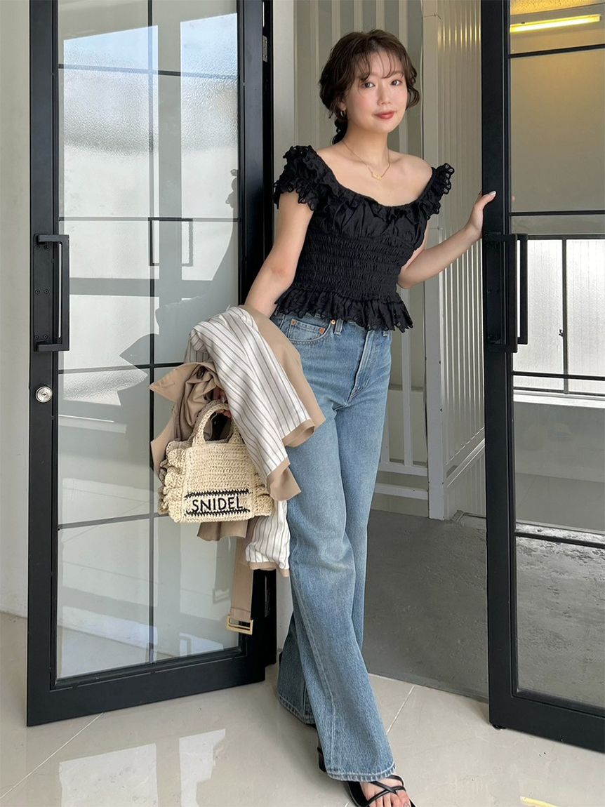 SNIDEL「コットンシャーリングブラウス」|シャツ・ブラウス|