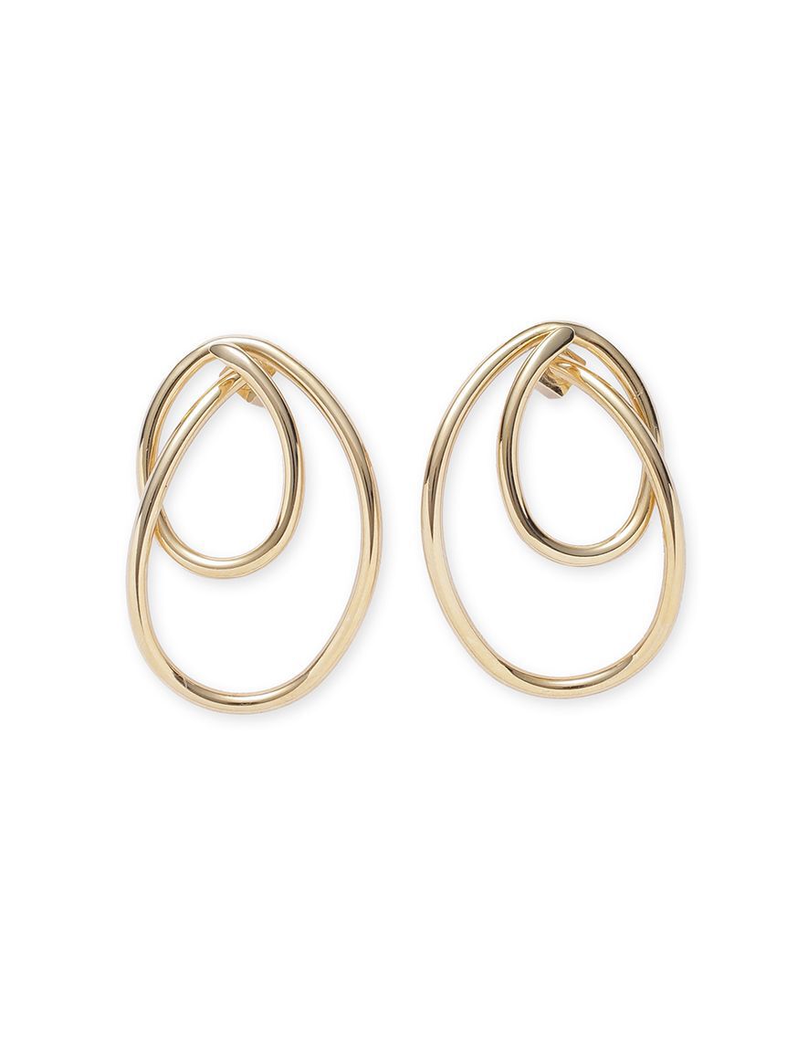 SNIDEL「ダブルラインフープピアス」|ピアス|