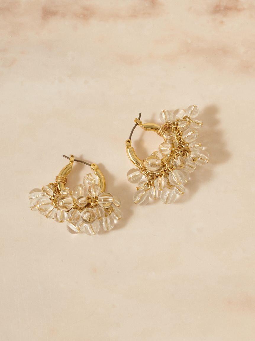 SNIDEL「フォームビーズフープピアス」|ピアス|GLD