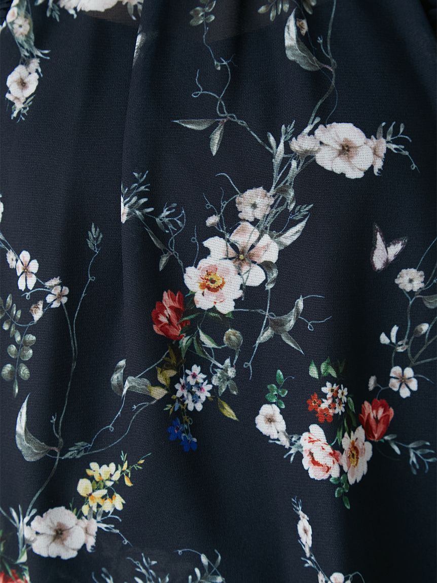 FRAY I.D「フラワープリントギャザーフリルブラウス」|シャツ・ブラウス|