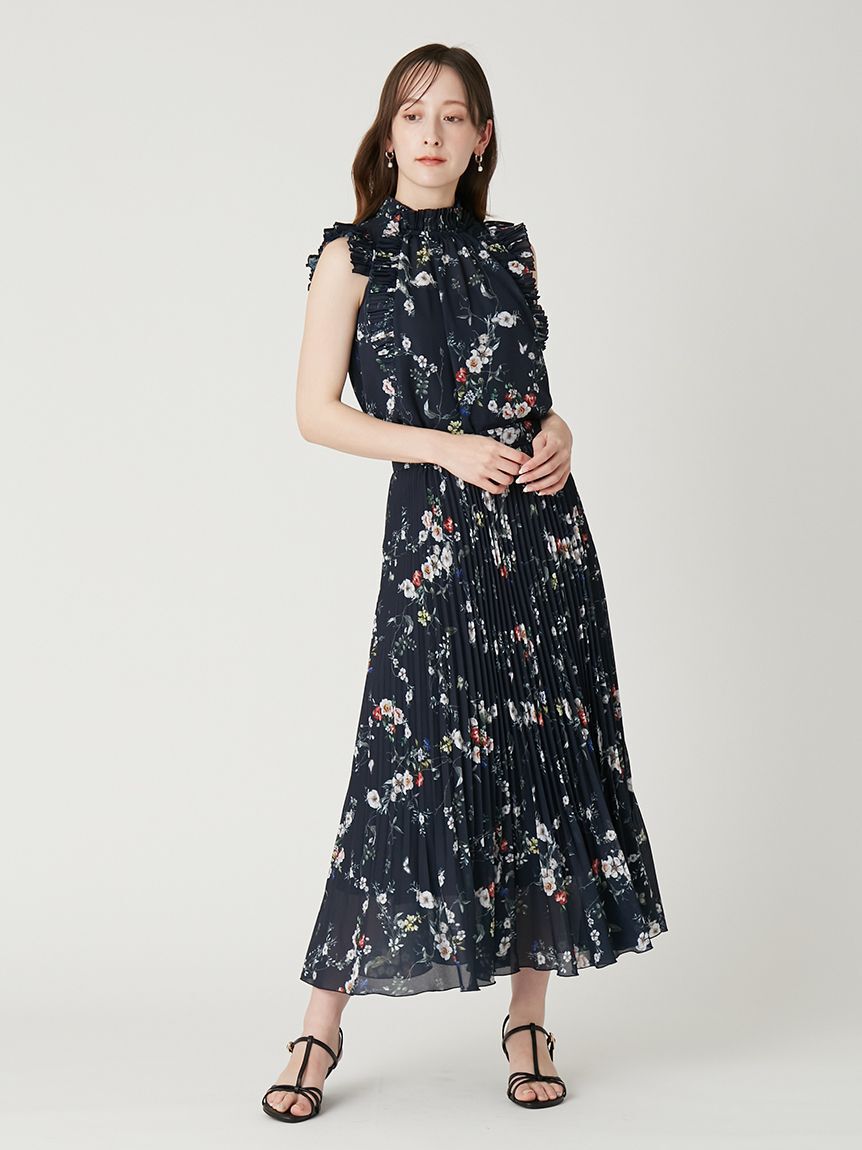 FRAY I.D「フラワープリントギャザーフリルブラウス」|シャツ・ブラウス|