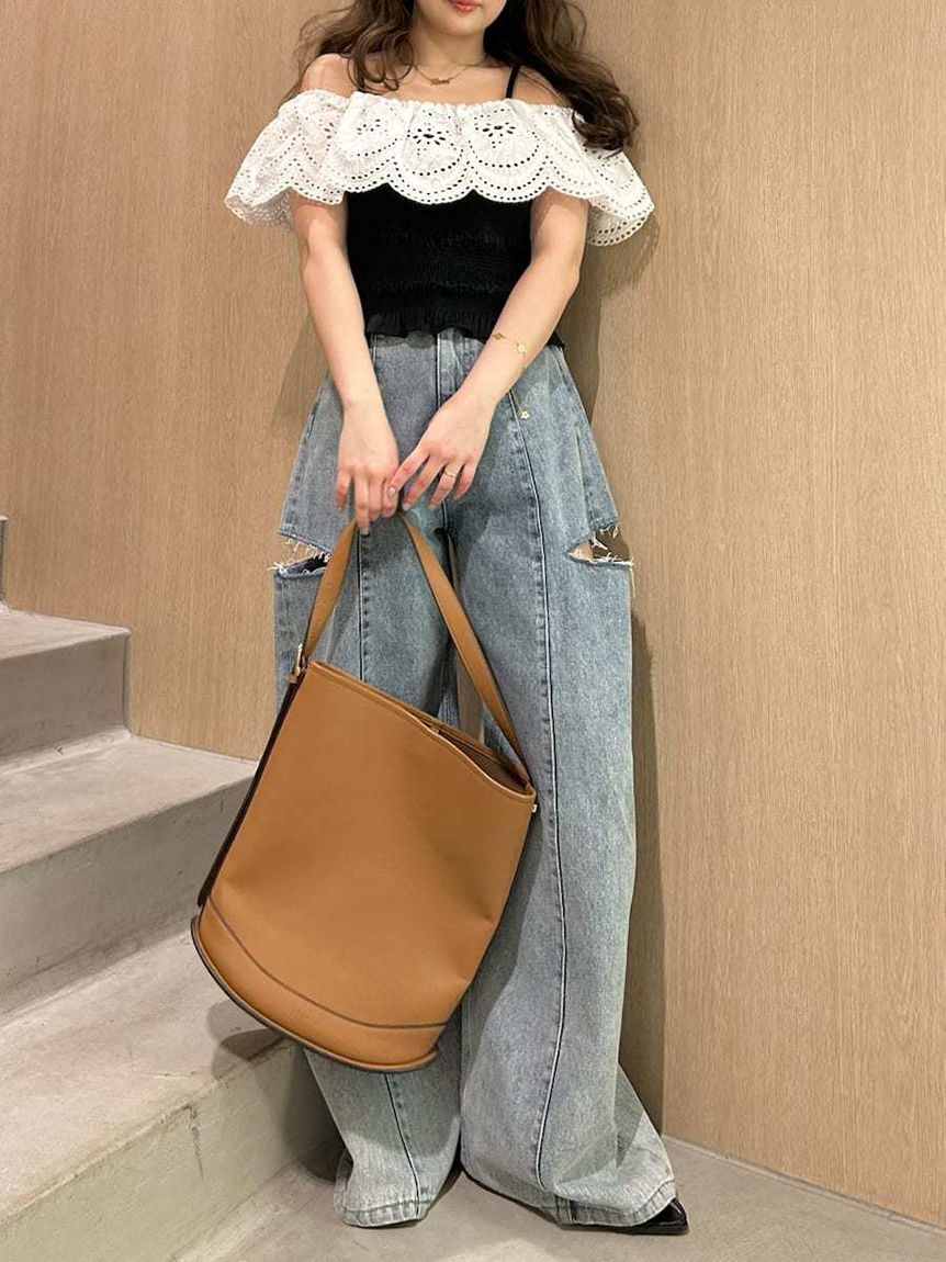 FRAY I.D「オフショルダーレースブラウス」|シャツ・ブラウス|