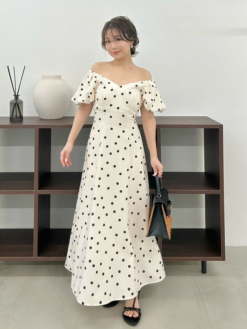 FRAY I.D「【00サイズあり】ボリュームパフスリーブワンピース」|ワンピース|