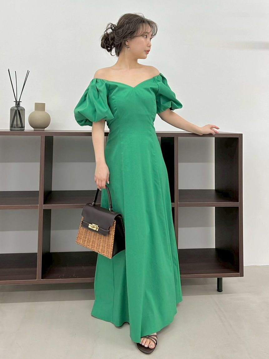 FRAY I.D「【00サイズあり】ボリュームパフスリーブワンピース」|ワンピース|