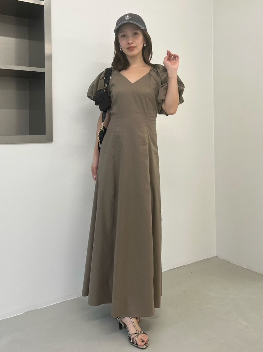 FRAY I.D「【00サイズあり】ボリュームパフスリーブワンピース」|ワンピース|