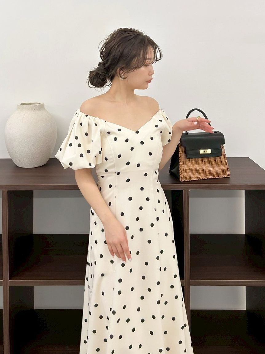 FRAY I.D「【00サイズあり】ボリュームパフスリーブワンピース」|ワンピース|