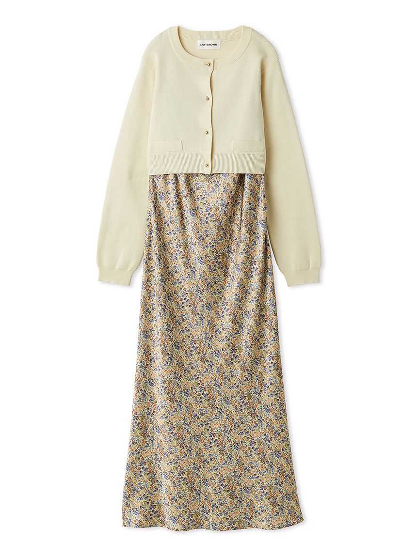 LILY BROWN「カーデセットプリントキャミワンピース」|ワンピース|