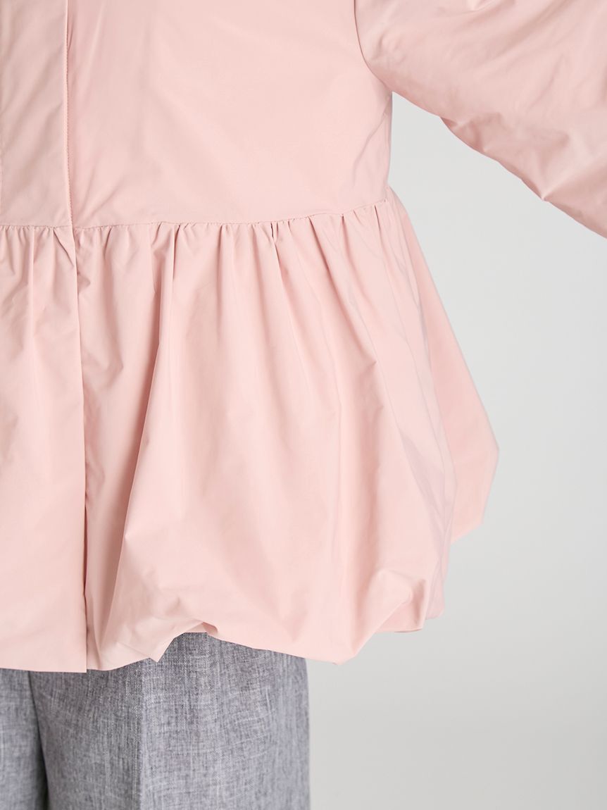 CELFORD「薄中綿ペプラムノーカラーコート」|ノーカラージャケット|