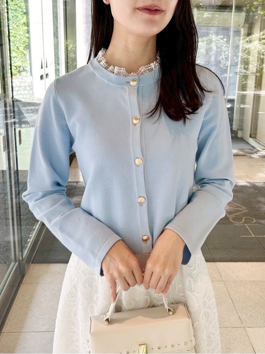 CELFORD「デタッチャブルリボン＆カラーカーディガン」|カーディガン|