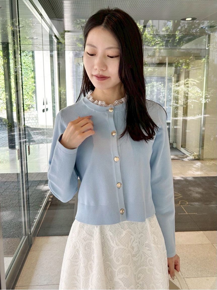 CELFORD「デタッチャブルリボン＆カラーカーディガン」|カーディガン|