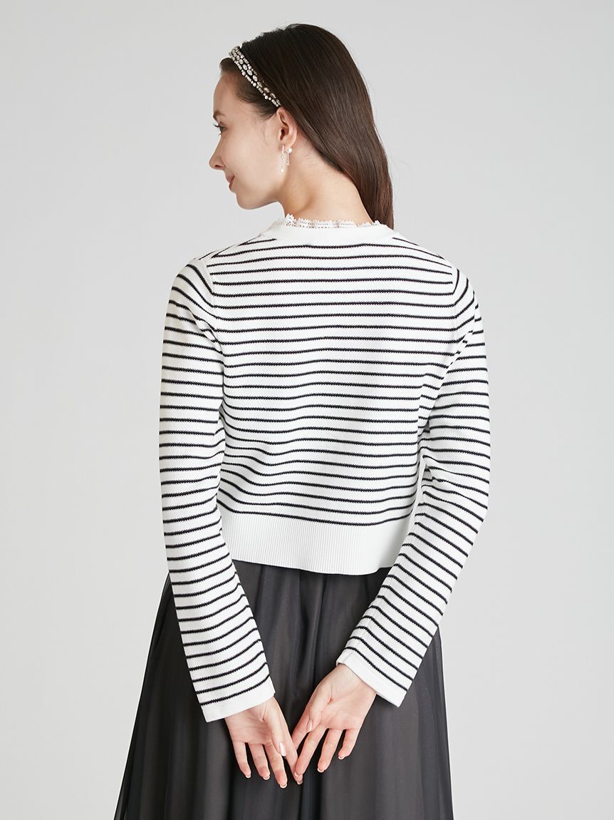 CELFORD「デタッチャブルリボン＆カラーカーディガン」|カーディガン|