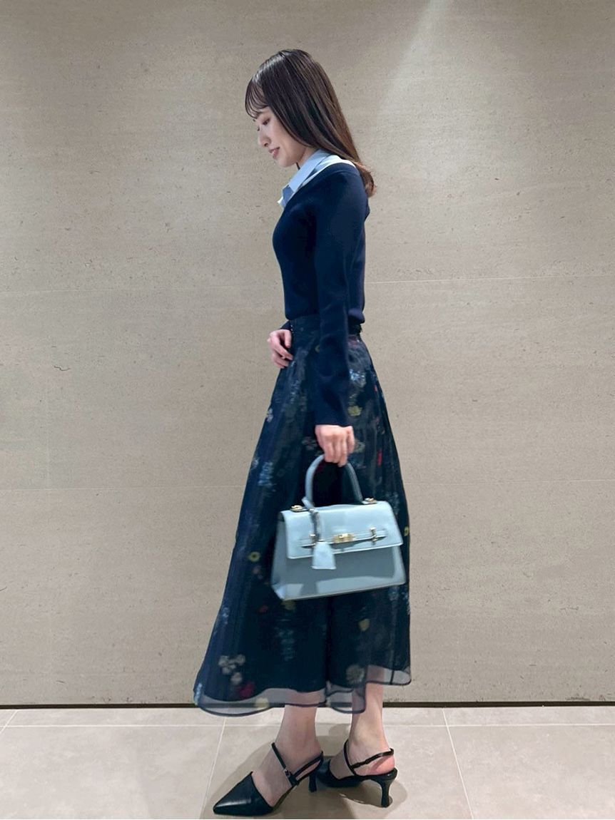 CELFORD「シャツレイヤードニットプルオーバー」|ニット・セーター|