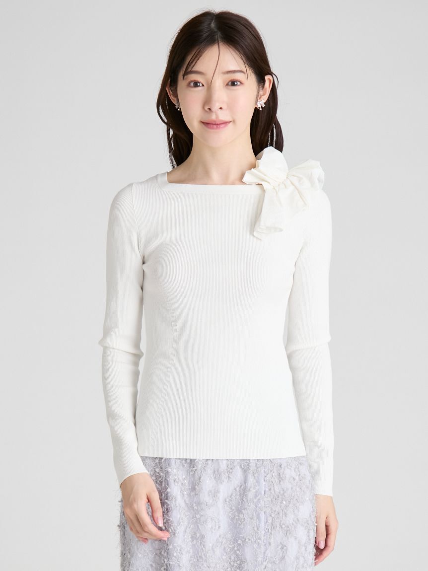 CELFORD「アシメフリルニットプルオーバー」|ニット・セーター|