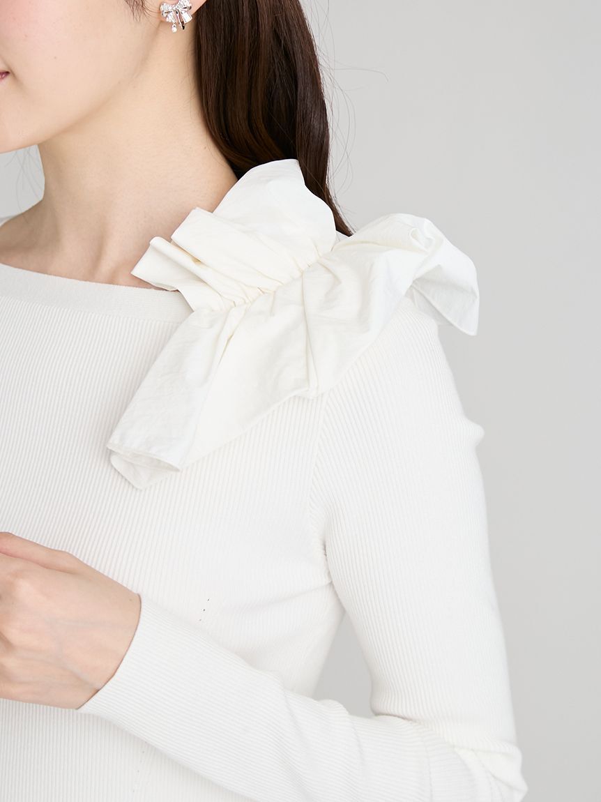 CELFORD「アシメフリルニットプルオーバー」|ニット・セーター|