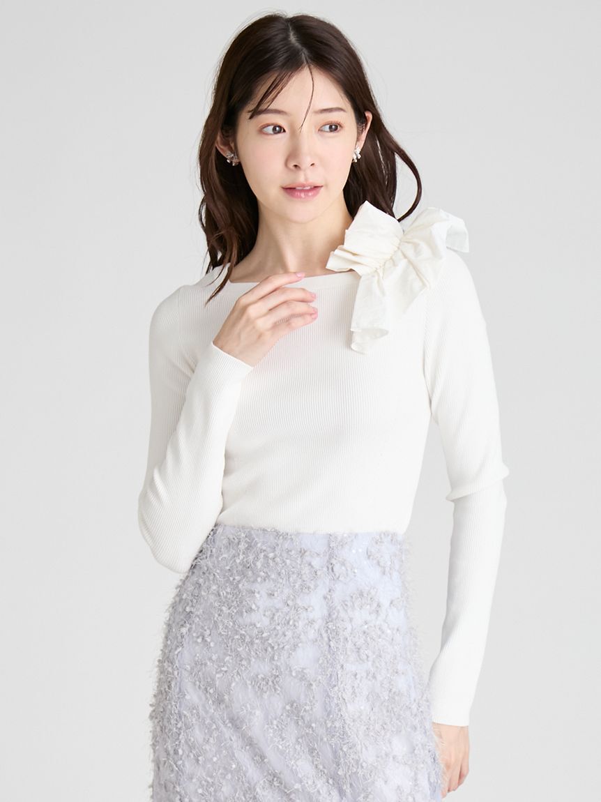CELFORD「アシメフリルニットプルオーバー」|ニット・セーター|