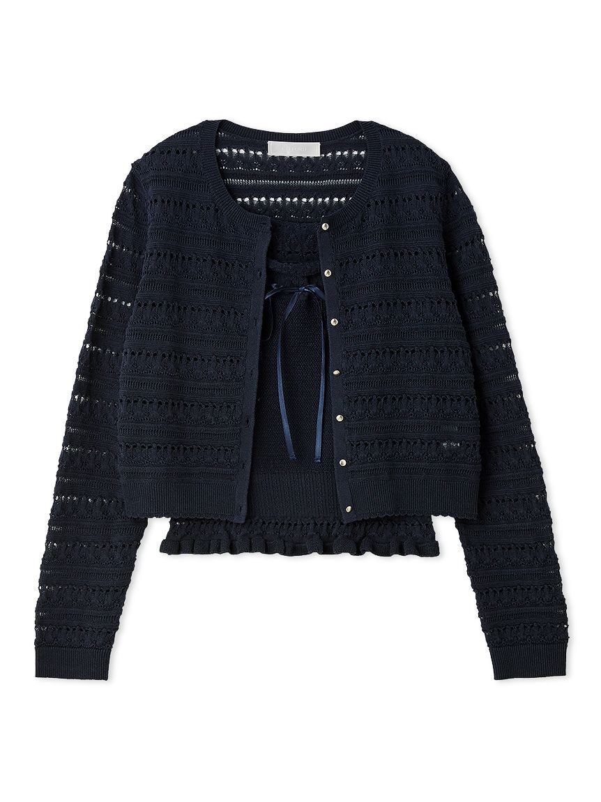 CELFORD「【洗える】レーシーニットアンサンブル」|ニット・セーター|