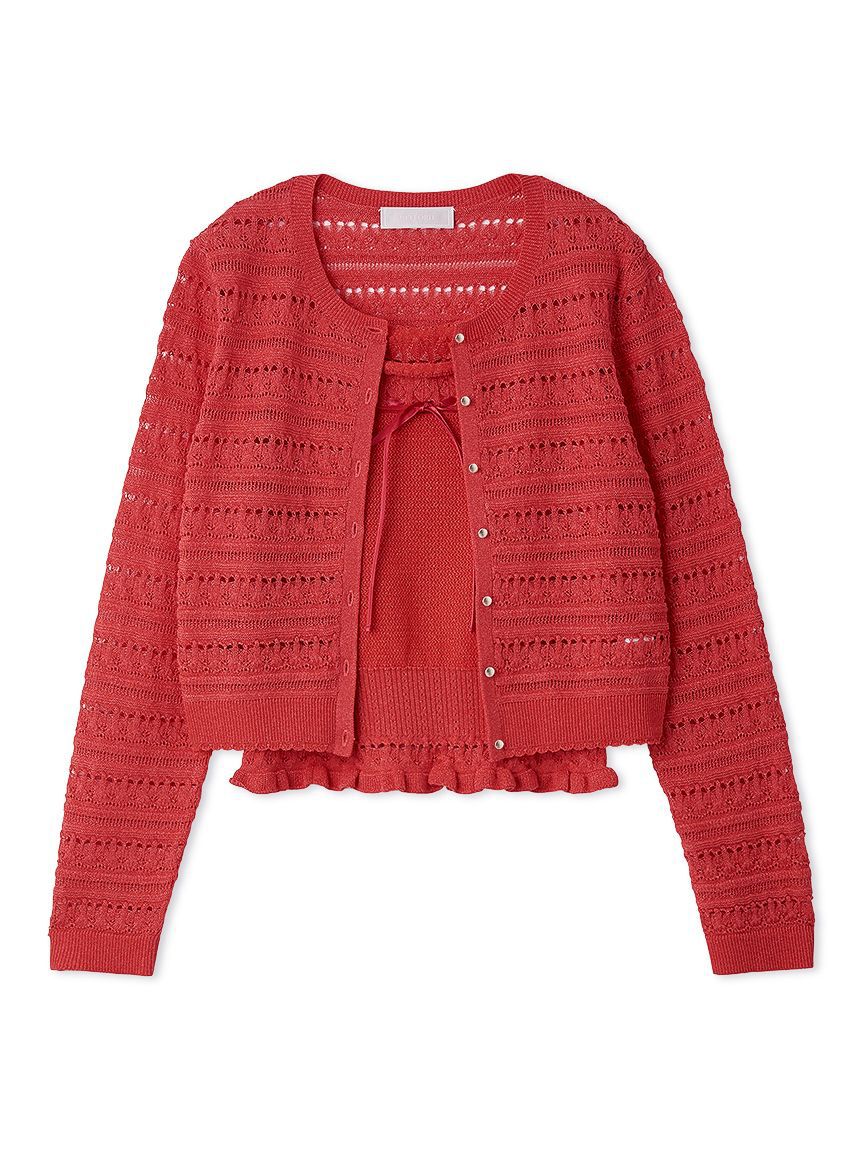 CELFORD「【洗える】レーシーニットアンサンブル」|ニット・セーター|