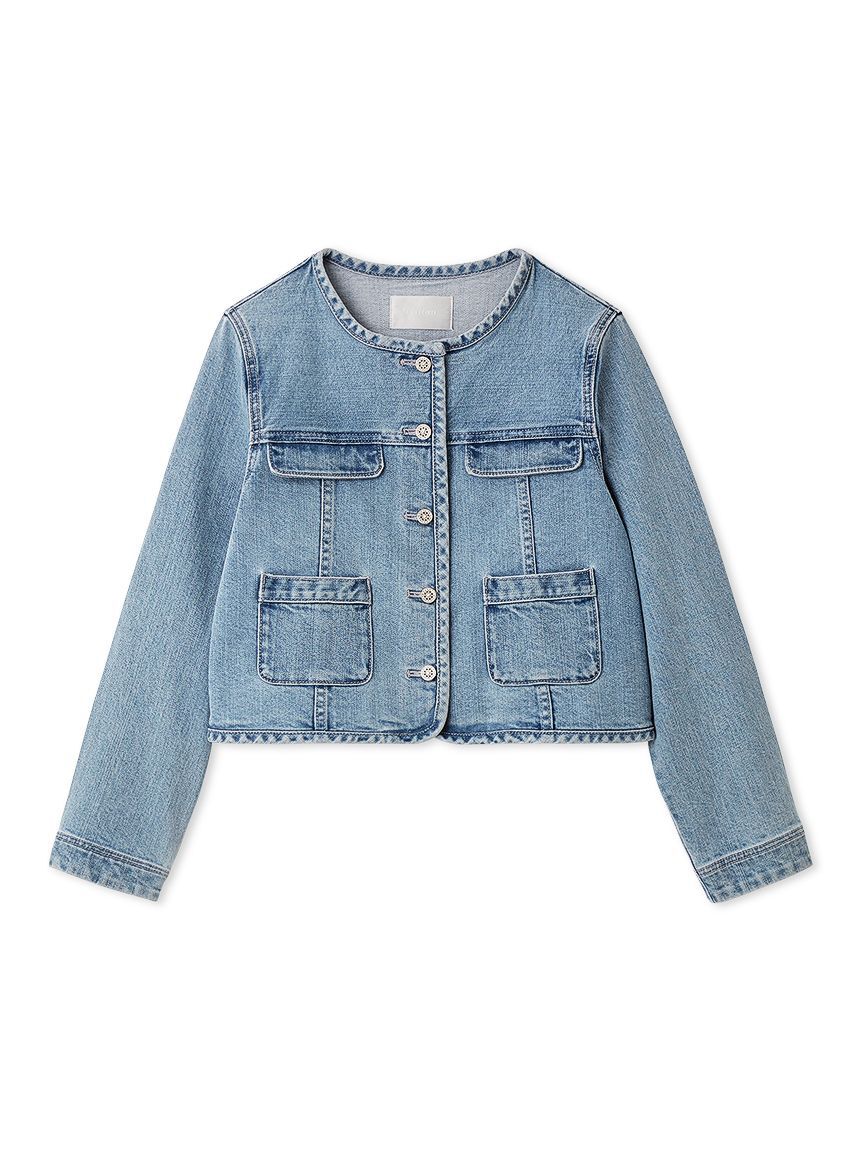 CELFORD「ノーカラーデニムジャケット」|デニムジャケット|