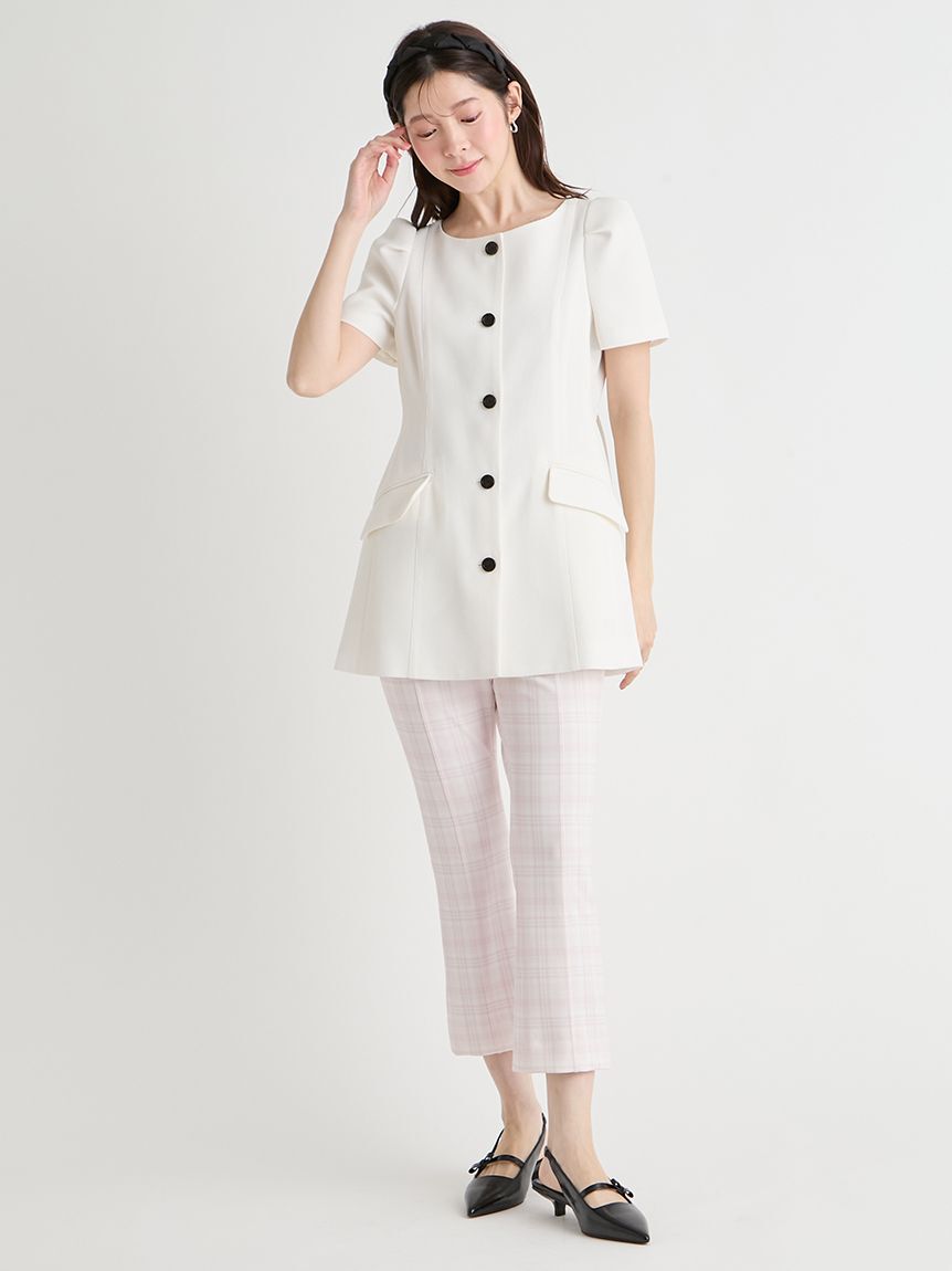 CELFORD「からみ織ペプラムジャケット」|テーラードジャケット|