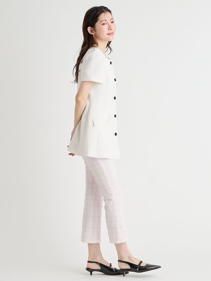 CELFORD「からみ織ペプラムジャケット」|テーラードジャケット|