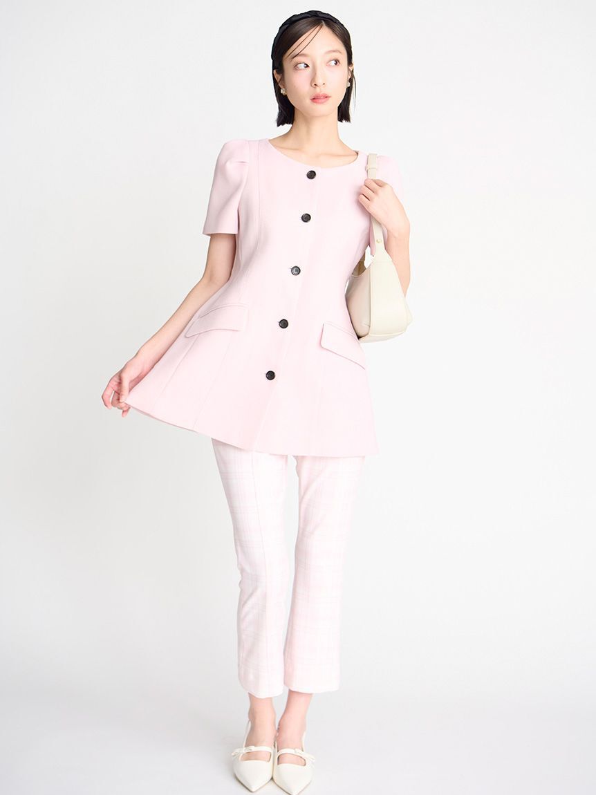 CELFORD「からみ織ペプラムジャケット」|テーラードジャケット|