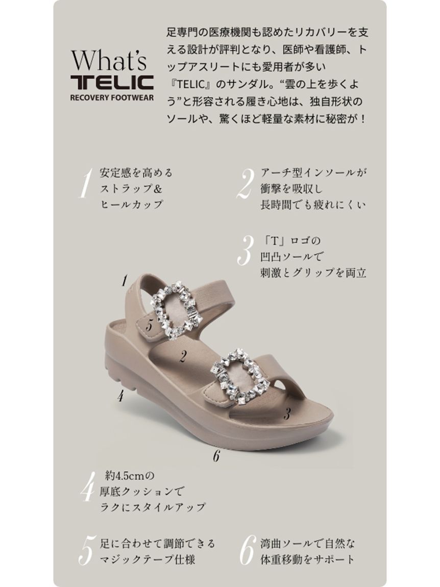 CELFORD「【TELIC｜CELFORD】コラボビジューリカバリーサンダル」|サンダル|