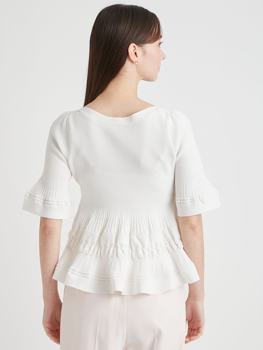 CELFORD「【洗える】テクスチャードニットプルオーバー」|Tシャツ・カットソー|