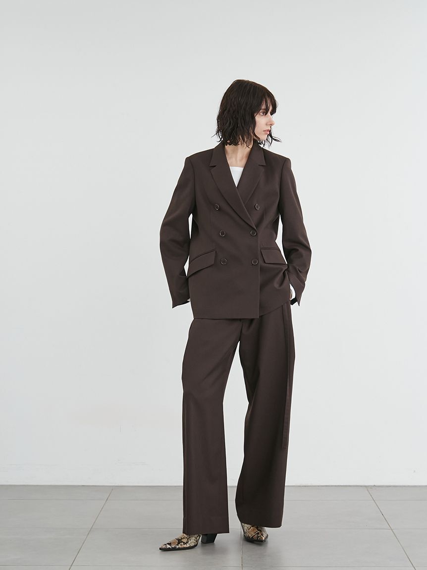 styling/「【セットアップ対応】ダブルベルトスーツパンツ」|チノ|