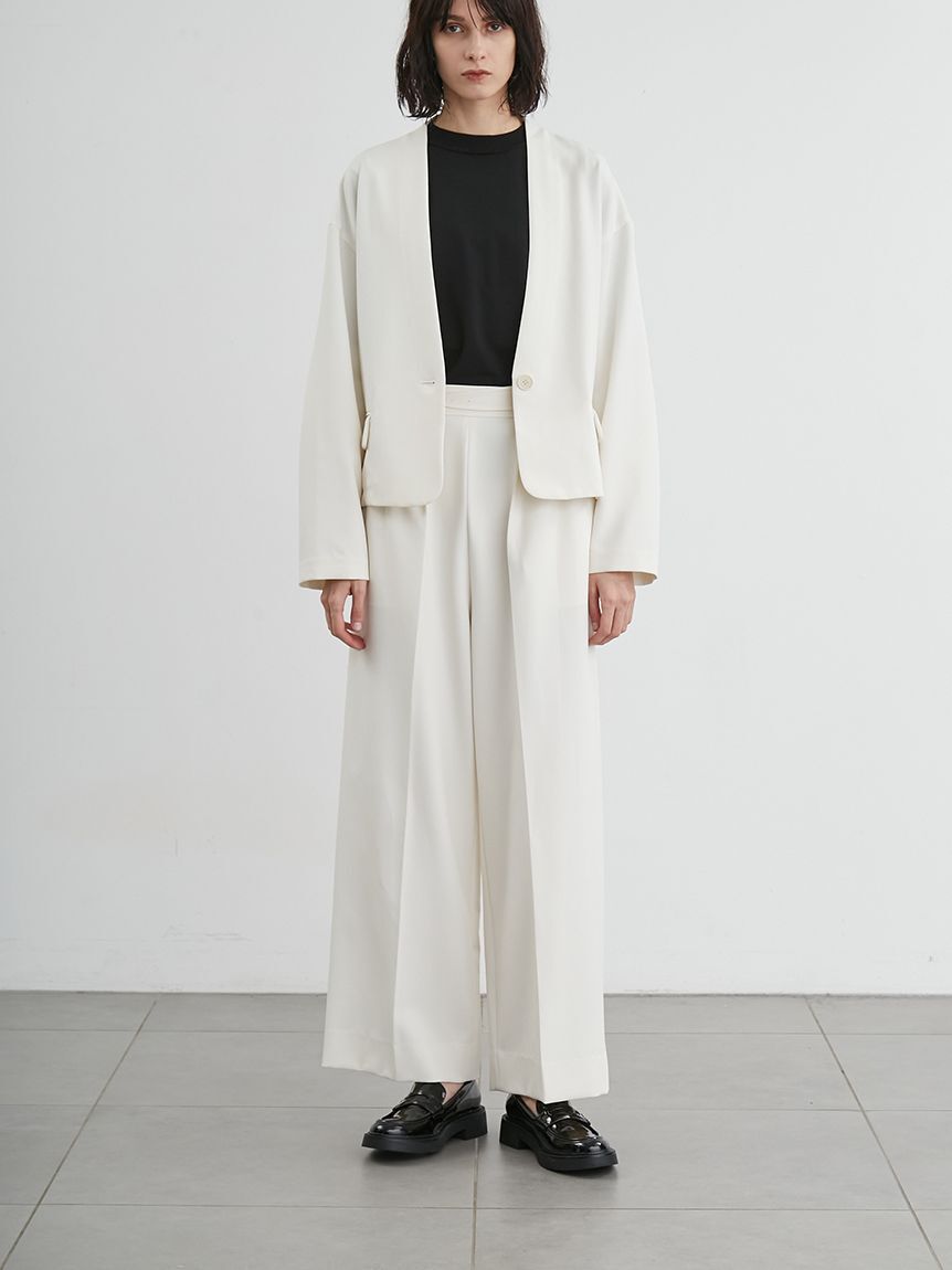 styling/「ノーカラースーツジャケット」|ノーカラージャケット|