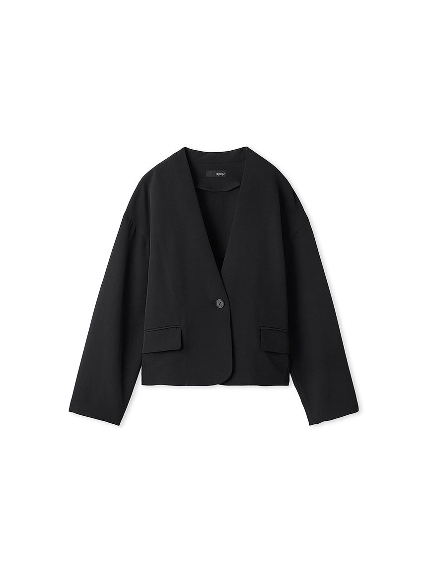 styling/「ノーカラースーツジャケット」|ノーカラージャケット|BLK