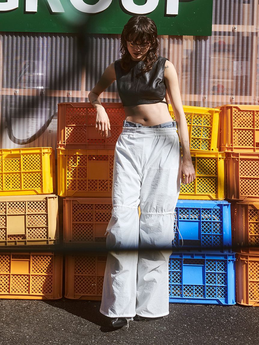 styling/「【S/S(エスバイエス)】＜ウォッシャブル・撥水＞イージーパンツ」|チノ|WHT