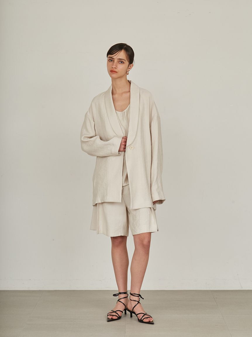 styling/「【セットアップ対応】バックサテンジャケット」|テーラードジャケット|