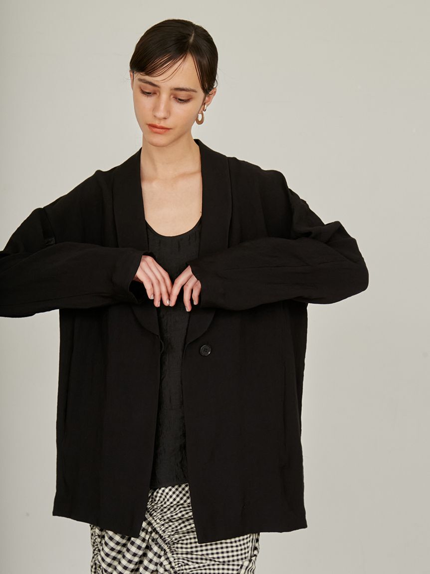 styling/「【セットアップ対応】バックサテンジャケット」|テーラードジャケット|