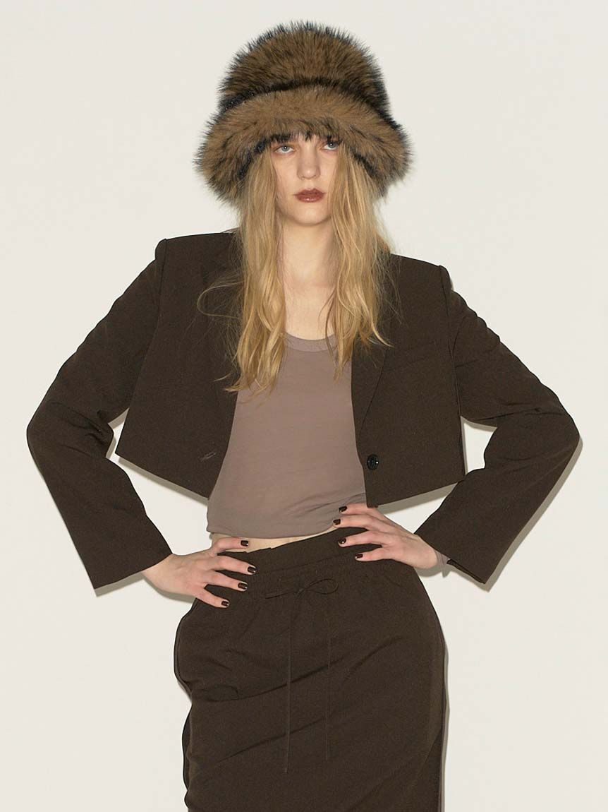 styling/「【セットアップ対応】ショートスーツジャケット」|テーラードジャケット|BRW