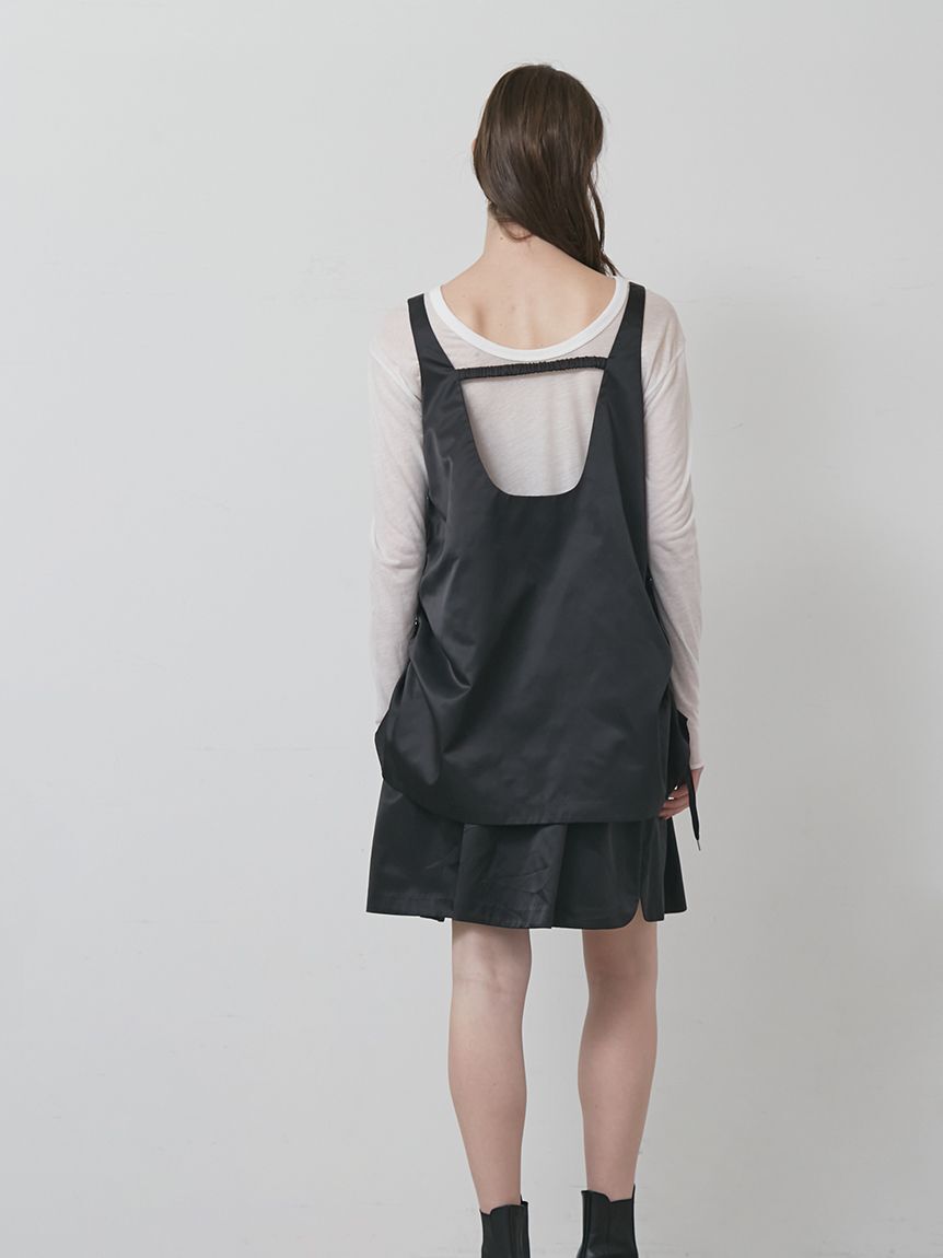 styling/「【セットアップ対応】ナイロンフレアロングトップス」|Tシャツ・カットソー|