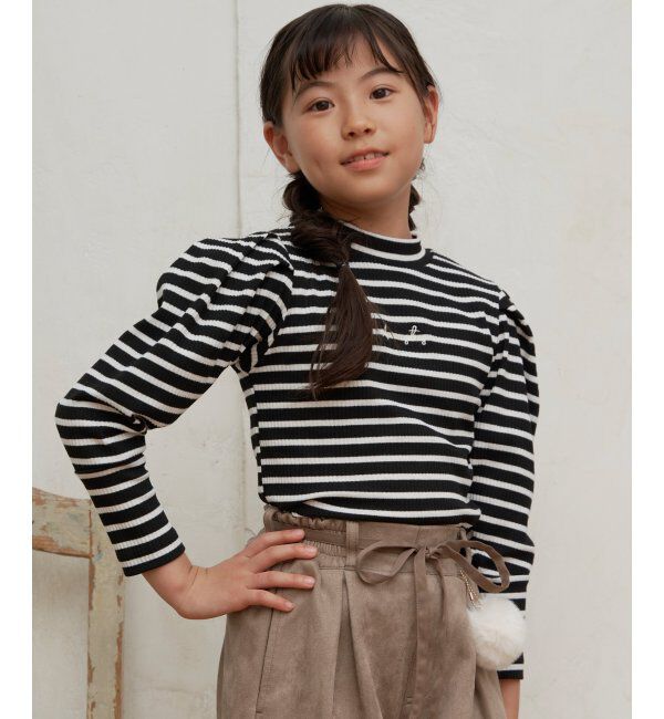 ikka kids「ソデボリュームテレコＢＤＴ」|Tシャツ・カットソー|ブラック