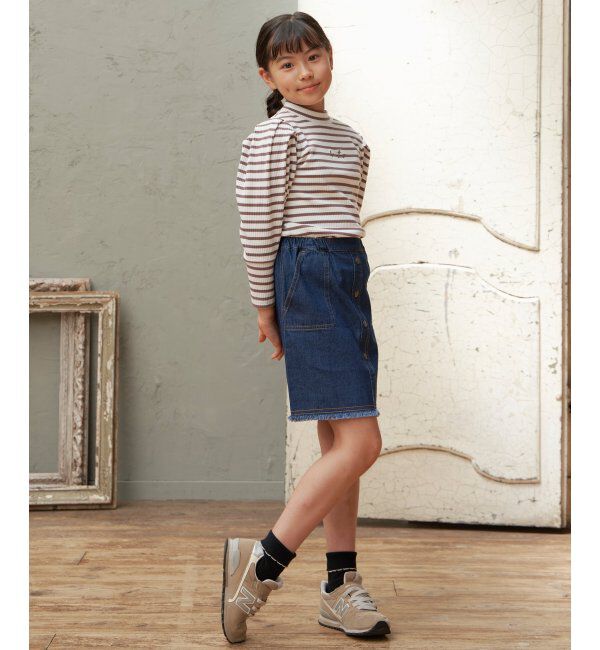 ikka kids「ソデボリュームテレコＢＤＴ」|Tシャツ・カットソー|