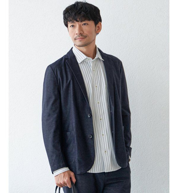 IKKA LOUNGE「【セットアップ対応】GOKU楽ワーク デニムライクジャケット」|テーラードジャケット|